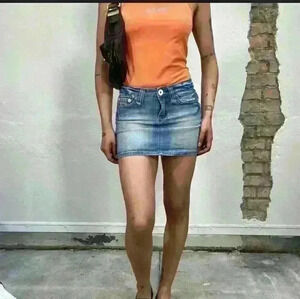 Denver hayes sexy jeans skirt with side and  back pocket size 16